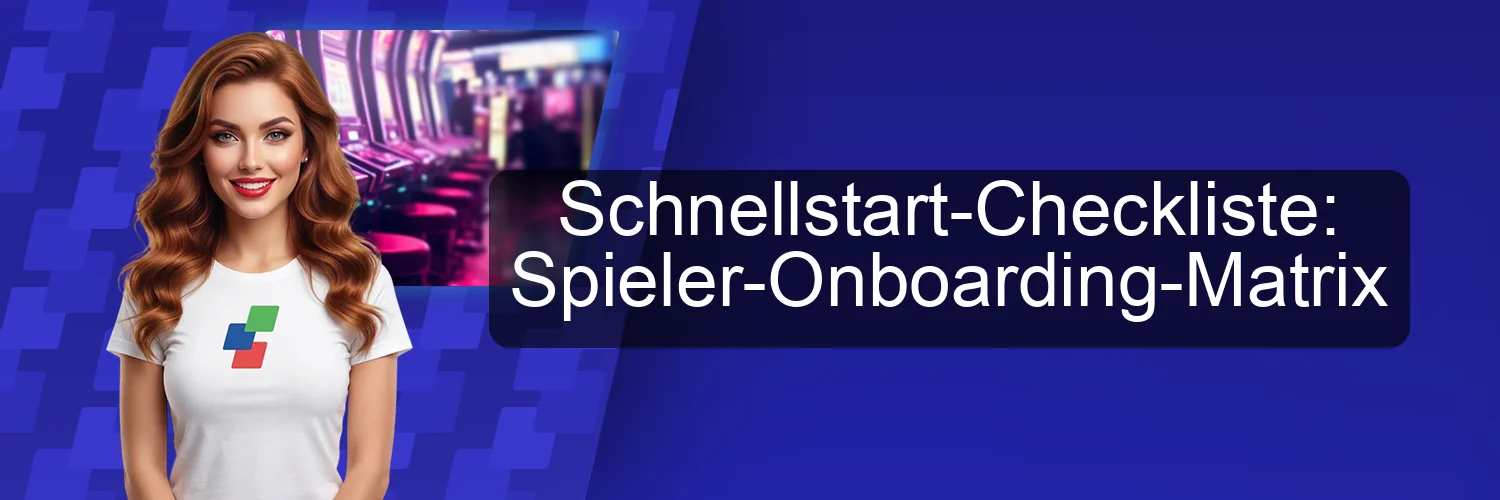 Schnellstart-Checkliste: Spieler-Onboarding-Matrix